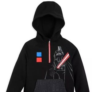 Darth Vader Half Zip Fleece Hoodie, size 14